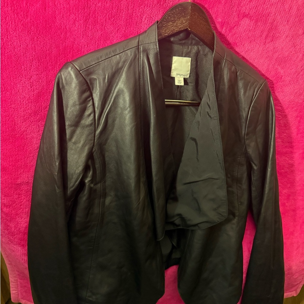 Halogen Dark Leather Outerwear